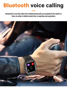 Outdoor Military Smartwatch – Bluetooth Calling, 1.73” LED Display, Sports & Fitness Watch