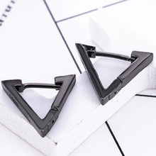 Load image into Gallery viewer, 1 Pairs Punk Stainless Steel Stud Earrings Black Earrings Set For Men Women Vintage Hip Hop Piercing Ear Jewelry