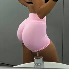 Load image into Gallery viewer, Gym Shorts Women Fitness Sports Biker Shorts 4.5" Low Ribbed Band Yoga Shorts Workout Scrunch Butt Seamless Leggings