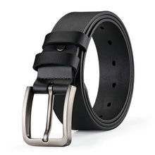 Load image into Gallery viewer, Men&#39;s PU Leather Belt: Designer Alloy Buckle for Business &amp; Leisure