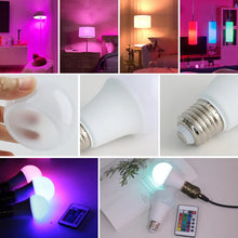 Load image into Gallery viewer, 220V RGB LED Bulb - Colorful 5W 10W 15W Spotlight with IR Remote Control