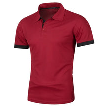 Load image into Gallery viewer, New Mens Short Sleeve Polo Shirt Solid Color Streetwear Lightweight Lapel Tshirts for Men Summer Jogging Sport Tops