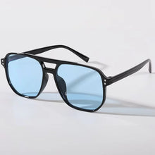 Load image into Gallery viewer, Women Men Square Sun Glasses Retro Polygon Sunglasses Female Black Vintage Fashion Ladies Oculos De Sol Double Beam Eyeglasses