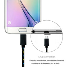Load image into Gallery viewer, 2.4A Micro USB Cable 0.5m/1m/2m/3m Data Sync USB Charge Cable For Samsung Huawei Xiaomi Android Nylon Braided Microusb Data Cord