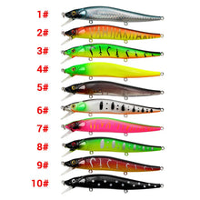Load image into Gallery viewer, 1pc 4.52inch/0.49oz Plastic Simulation Lure, Minnow Hard Bait With 3 Treble Hooks, Artificial Bait For Pike Carp