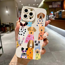 Load image into Gallery viewer, Funny Colorful Dog Pattern Design Phone Case For iPhone 17 16 15 14 Pro Max 12 11 13 Mini 17 Air XS X XR 7 8 Plus 16e Soft Cover