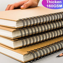 Load image into Gallery viewer, Professional sketchbook Thick paper Spiral notebook Art school supplies Pencil drawing notepad stationery cute gel pens pencil