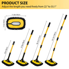 Load image into Gallery viewer, 15° Arc Retractable Car Cleaning Brush, Portable Brush Set with Storage Bag for RV, Truck and Camper Cleaning