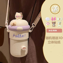 Load image into Gallery viewer, Cute Bear Straw Cup! BPA Free, Kawaii