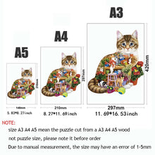 Load image into Gallery viewer, Mysterious Cat Wooden Puzzle: Educational Interactive Toy Gift&quot;