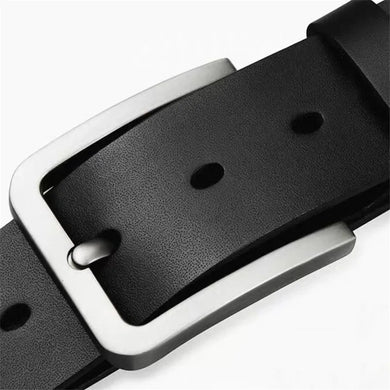 Men's PU Leather Belt: Designer Alloy Buckle for Business & Leisure