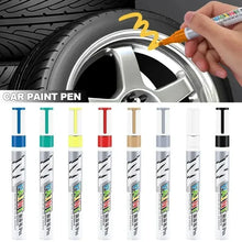 Load image into Gallery viewer, Car paint scratches repair brush pen waterproof water paint marker pen car tire tread care automotive  black white red silver