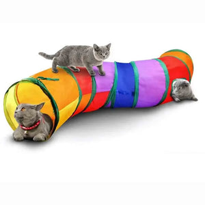 Collapsible Cat Tunnel Toy - Interactive Connectable Play Tube for Kittens