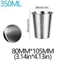 Load image into Gallery viewer, 350/500ml Stainless Steel Cups Household Office Bar Kitchen Drinks Coffee Tumbler Tea Drinking Beer Mug Metal Travel Drink Cup