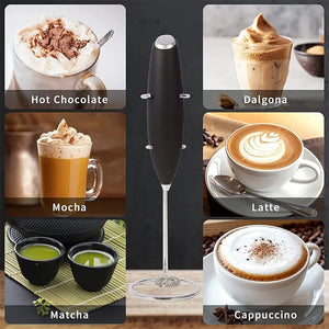 Electric Hand Blender Milk Frother Mini Drink Mixer for Coffee Latte Frothing