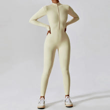 Load image into Gallery viewer, Winter Autumn Women's One-piece Yoga Jumpsuit leggings Long-sleeved Warm ski Overalls Outerwear High Elastic Cycling Bodysuit