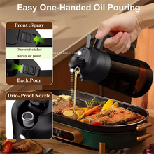 Load image into Gallery viewer, 2-in-1 Glass Oil Dispenser &amp; Sprayer 16oz Leakproof Olive Oil Bottle for Cooking Air Fryer BBQ Baking Salad