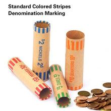 Load image into Gallery viewer, Colored Coin Wrappers! Kraft Paper, Bulk Rolls