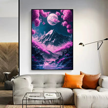 Load image into Gallery viewer, Japanese Neon Nature Canvas Painting Japan Landscape Wall Art Living Room Decor