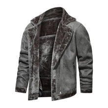 Load image into Gallery viewer, New Men&#39;s PU Leather Jacket Winter Fleece Slim Military Casual Motorcycle Coat