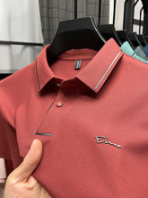 Load image into Gallery viewer, High end luxury brand fashion hot diamond short sleeve Advanced printed POLO shirt summer new Korean version men's lapel T-shirt