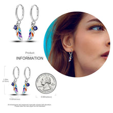 Load image into Gallery viewer, 925 Silver Hoop Earrings  For Woman Pendientes Zircon Heart Shape Star Eardrop Original Earring Fashion Jewelry