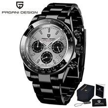 Load image into Gallery viewer, 40mm New V2 PAGANI DESIGN Men's Quartz Watches Sapphire Retro Chronograph Stainless Steel Waterproof Watch Men Relogio Masculino