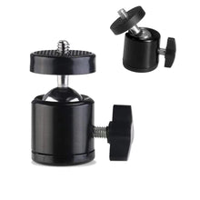 Load image into Gallery viewer, Hot Shoe 1/4 Screw Hole Tripod Mount Camera Head Adapter Ball Head with Lock LED Light Flash Bracket Holder For DSLR DV Cameras
