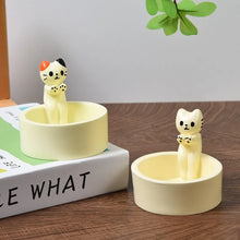 Load image into Gallery viewer, Kitten Candle Holder Cute Cat Candlestick Creative Aromatherapy Candle Holder Durable High Tempe Cartoon Candlestick Decoration