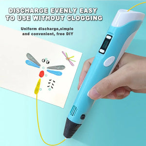 USB 3D Printing Pen with 9M PLA Filament - DIY Drawing Art Tools for Kids & Gifts