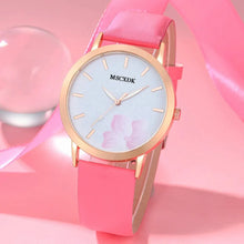 Load image into Gallery viewer, Women&#39;s Pink Watch &amp; Glasses Set Fashion Leather Quartz Wristwatches Gift Montre Femme