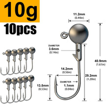 Load image into Gallery viewer, JYJ 1g 2g 3g 4g 5g 10g 20g 22g 25g 28g crank Jig head hook fishing hook head Jig lure hard bait soft worm jig hook for fishing