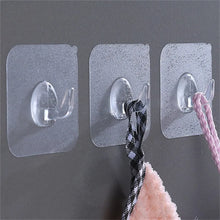 Load image into Gallery viewer, 30PCS Self Adhesive Wall Hooks - Transparent Strong Key Towel Hanger Kit