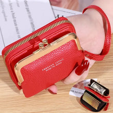 Load image into Gallery viewer, Women&#39;s Fashion Wallet with Wrist Strap - Large Capacity Coin Clip and Card Slots