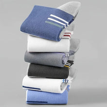 Load image into Gallery viewer, 5 Pairs Men&#39;s Mid-Calf Sports Socks - Anti-Odor, Sweat-Wicking, Spring/Autumn Thin Socks