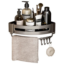 Load image into Gallery viewer, No-Drill Aluminum Wall Shelf: Bathroom &amp; Kitchen Organizer Rack