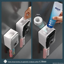 Load image into Gallery viewer, Mengni Automatic Toothpaste Dispenser with Wall-Mounted Toothbrush Holder