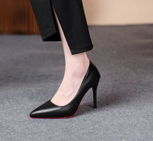 Load image into Gallery viewer, Sexy Red Bottom Women High Heels Classic Ladies Pumps Autumn Leather Dress Heel Shoes for Women Banquet Wedding High Heels