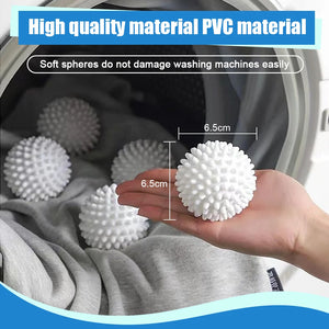 4Pcs Reusable PVC Dryer Balls - Eco-Friendly Laundry Fabric Softener for Home