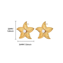Load image into Gallery viewer, Vintage Summer Starfish Stainless Steel Stud Earrings For Women Simple Star Shell Earrings Stud Ocean Party Jewelry Gift 2025