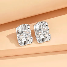 Load image into Gallery viewer, серьги Geometric Irregular Metallic Color Earrings for Women 2024 Minimalist Style Personality Earrings Trendy Jewelry Gift