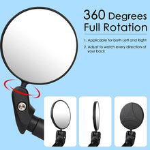 Load image into Gallery viewer, WEST BIKING Bicycle Rearview Mirror - 360° Rotation, Adjustable Handlebar End Mirror