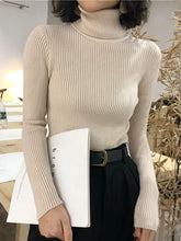 Load image into Gallery viewer, Turtleneck Sweater Womens 2025 Autumn Winter Tops Korean Slim Women Pullover Jumper Knitted Sweater Pull Femme Hiver Truien