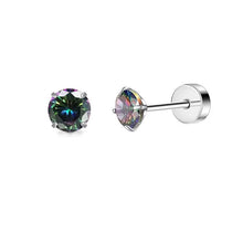 Load image into Gallery viewer, 2PCS/Set Stainless Steel Heart Moon Earbone Stud Screw Ball Stud Earrings for Women Fashion Ear Tragus Cartilage Body Piercing