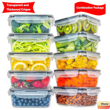 Load image into Gallery viewer, 4 Piece Food Storage Containers Set with Easy Snap Lids (4 Lids + 4 Containers) - Airtight Plastic Containers for Pantry
