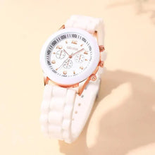 Load image into Gallery viewer, Fashion Simple Set Watches Luxury Men Women Quartz Silicone Silver Business Bracelet