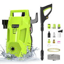 Load image into Gallery viewer, 2050PSI Electric High Pressure Washer, 1.6GPM 2300W Washer with 1-180° Adjustable Nozzle and Detergent Tank for Cleaning Car