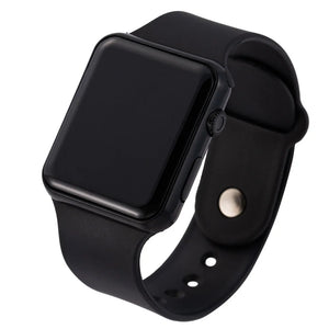 Digital LED Watch – Unisex Square Design with Silicone Strap