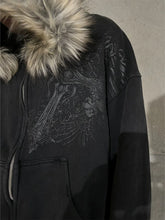 Load image into Gallery viewer, Autumn/Winter Y2k Women Aesthetic Harajuku Faux Fur Collar Hoodies Clothes Graphic Hip Hop Punk Gothic Zip Up Hoodies 2026 new
