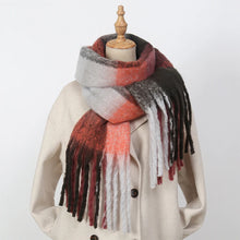 Load image into Gallery viewer, 2025 Winter Thick Warm Scarf Women Cashmere Shawl and Wraps Pashmina Neckerchief Bufanda Female Rainbow Hairy Tessel Echarpe New